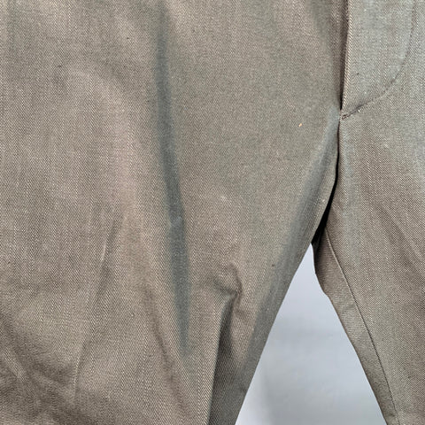 Pantalon droit décontracté en sergé de coton selvedge gris noir RRL by RALPH LAUREN Taille 36 à braguette boutonnée