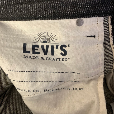 LEVI'S Size 32 Black Dark Grey Cotton Straight Denim Jeans