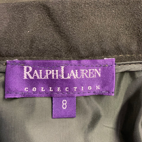 RALPH LAUREN Jupe crayon en daim vert sous le genou, taille 8