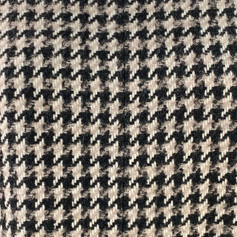DEREK LAM Size XS/S Black Beige Wool Alpaca Houndstooth Poncho Pullover
