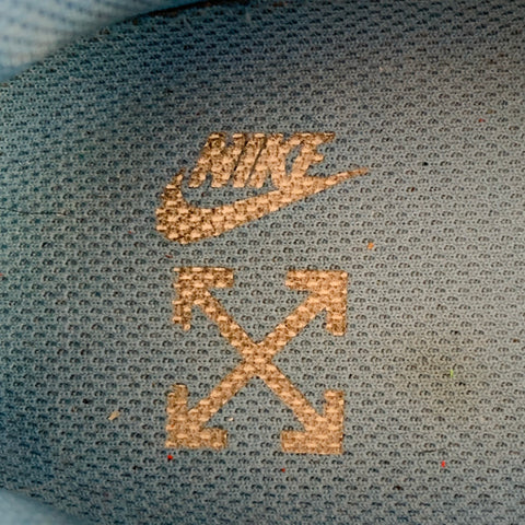 NIKE x OFF-WHITE Size 11 Air Force 1 '07 Virgil Blue Silver Logo Sneakers