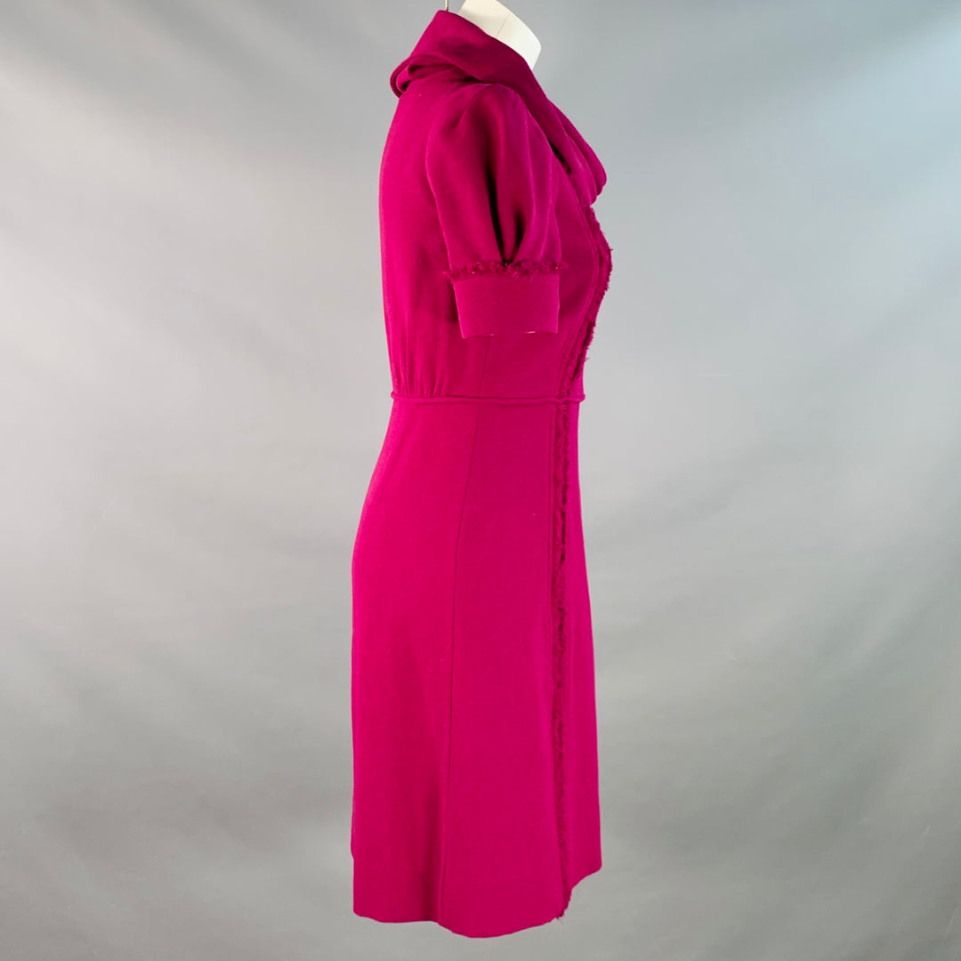MARC by MARC JACOBS Size 2 Purple Wool Short Sleeve Raw Edge Dress – Sui  Generis Designer Consignment