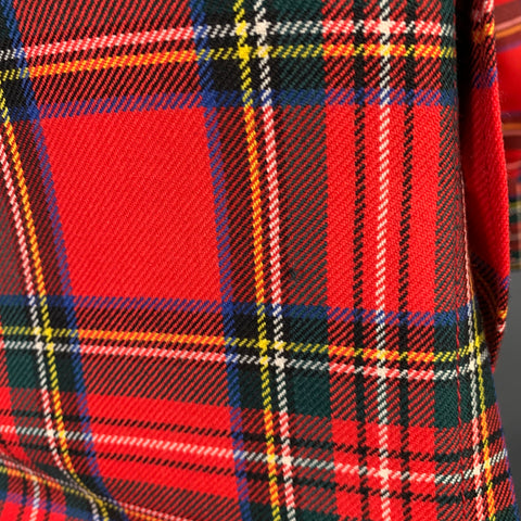 Chemise à manches longues boutonnée en laine à carreaux multicolores rouges DSQUARED2 Taille 38