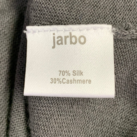 JARBO Size 2 Grey Silk Cashmere Short Sleeve Casual Top