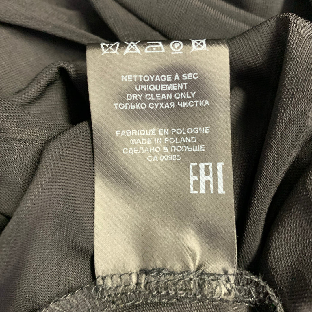 ISABEL MARANT Size 8 Black Viscose Blend Ruched Long Sleeve Dress