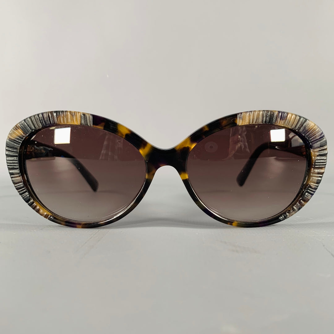 CHRISTIAN DIOR Brown Beige Tortoiseshell Acetate Sunglasses