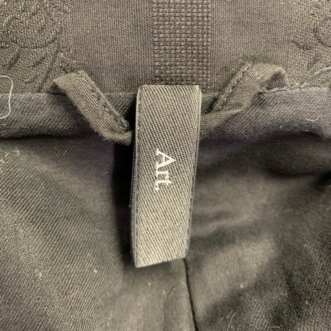 Veste en coton jacquard à rayures florales noires, taille 38, ART