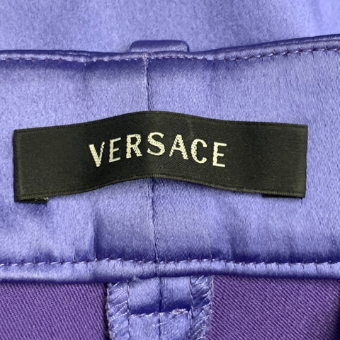 GIANNI VERSACE Size 4 Purple Acetate Blend Slim Tapered Dress Pants