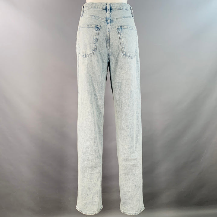 TRIARCHY Size 26 Blue Cotton Blend Washed Zip Fly Jeans
