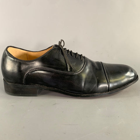 CHRISTIAN LOUBOUTIN Size 11 Black Leather Lace Up Lace Up Shoes