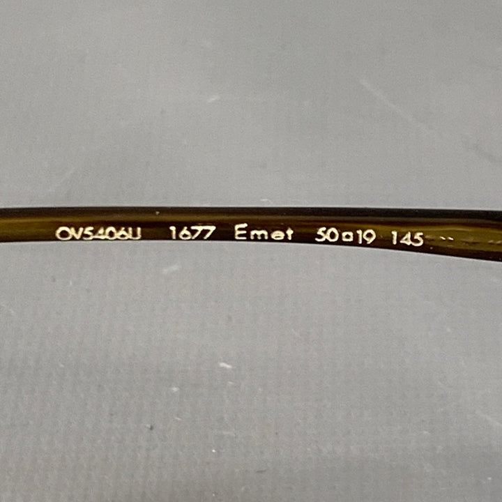 OLIVER PEOPLES Emet Brown Tortoiseshell Acetate Teardrop Sunglasses