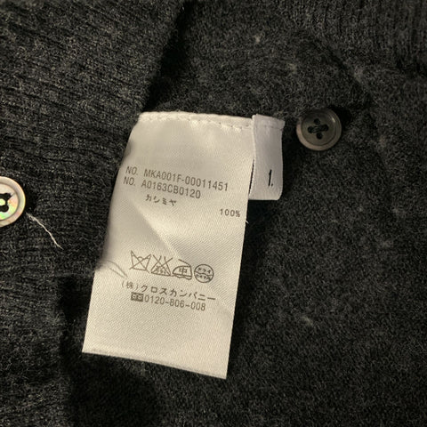 THOM BROWNE Size S Grey navy red white Knit Cashmere Crew Neck Sweater