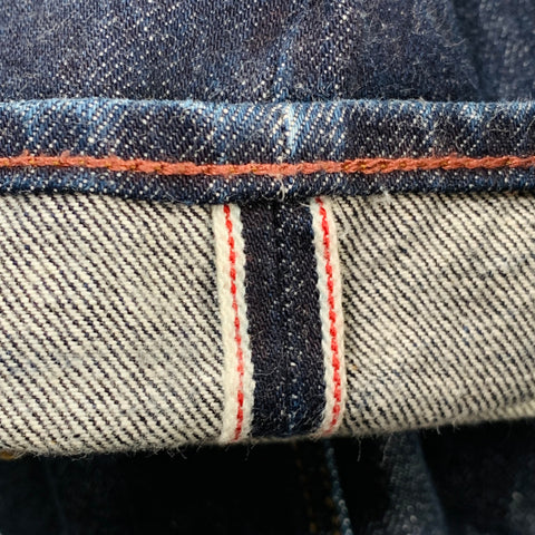 PAUL SMITH Size 36 Blue Contrast Stitch Cotton Straight Japanese Selvedge Jeans