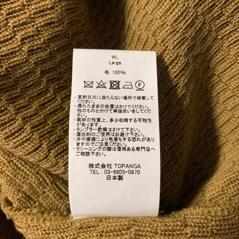 STEVENSON OVERALL CO. Size L Brown Wool Knit Pullover