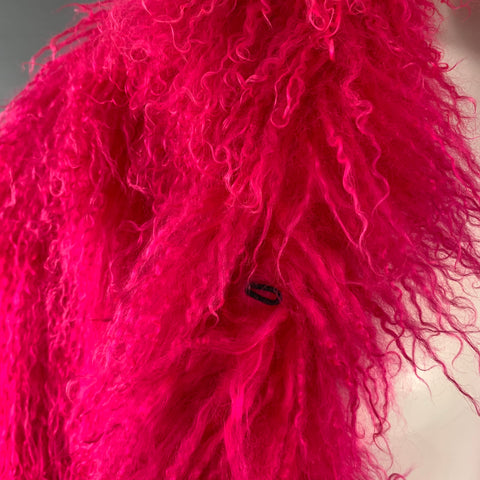 NEIMAN MARCUS One Size Pink Hot Pink Textured Coat