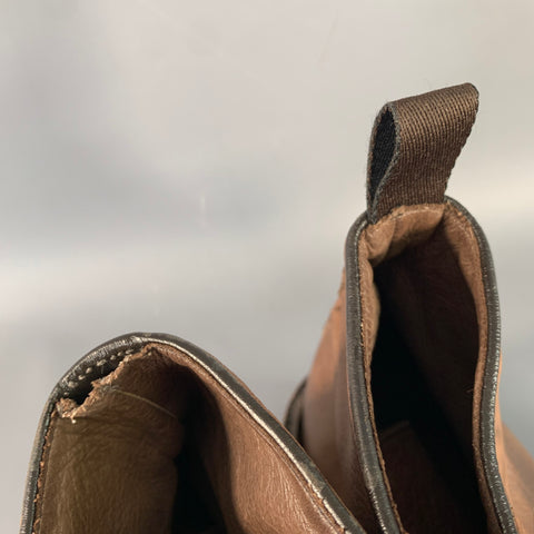 BARNEY'S NEW YORK Size 9 Brown Leather Lace-Up Boots