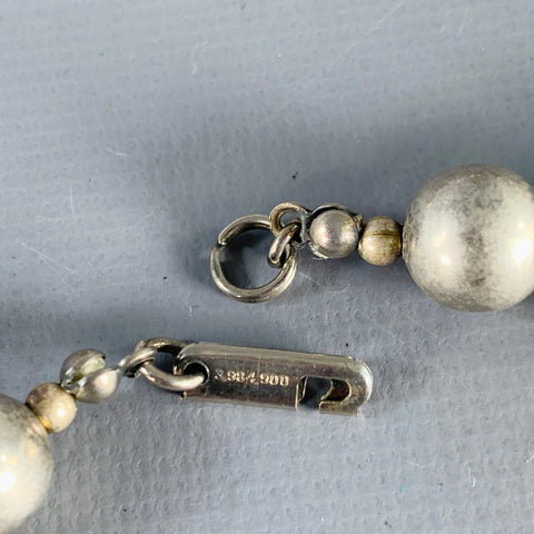 DAUPLAISE Silver White Beaded Necklace