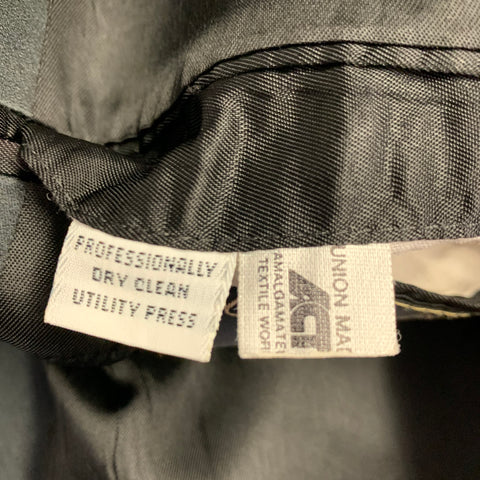 COUNTRY BRITCHES Size 44 Regular Black Wool Peak Lapel Tuxedo