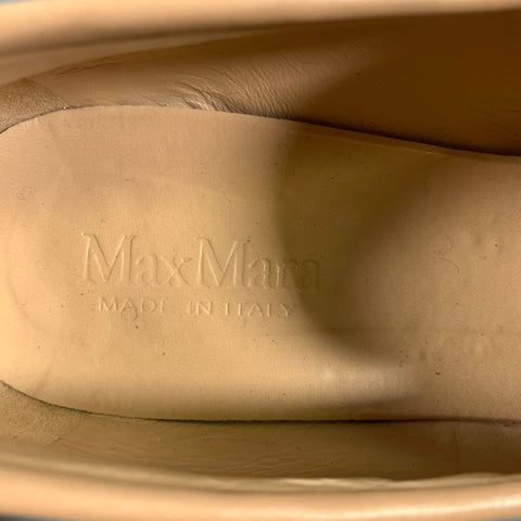 MAX MARA Size 7 Gold Brown Sparkly Loafer Flats