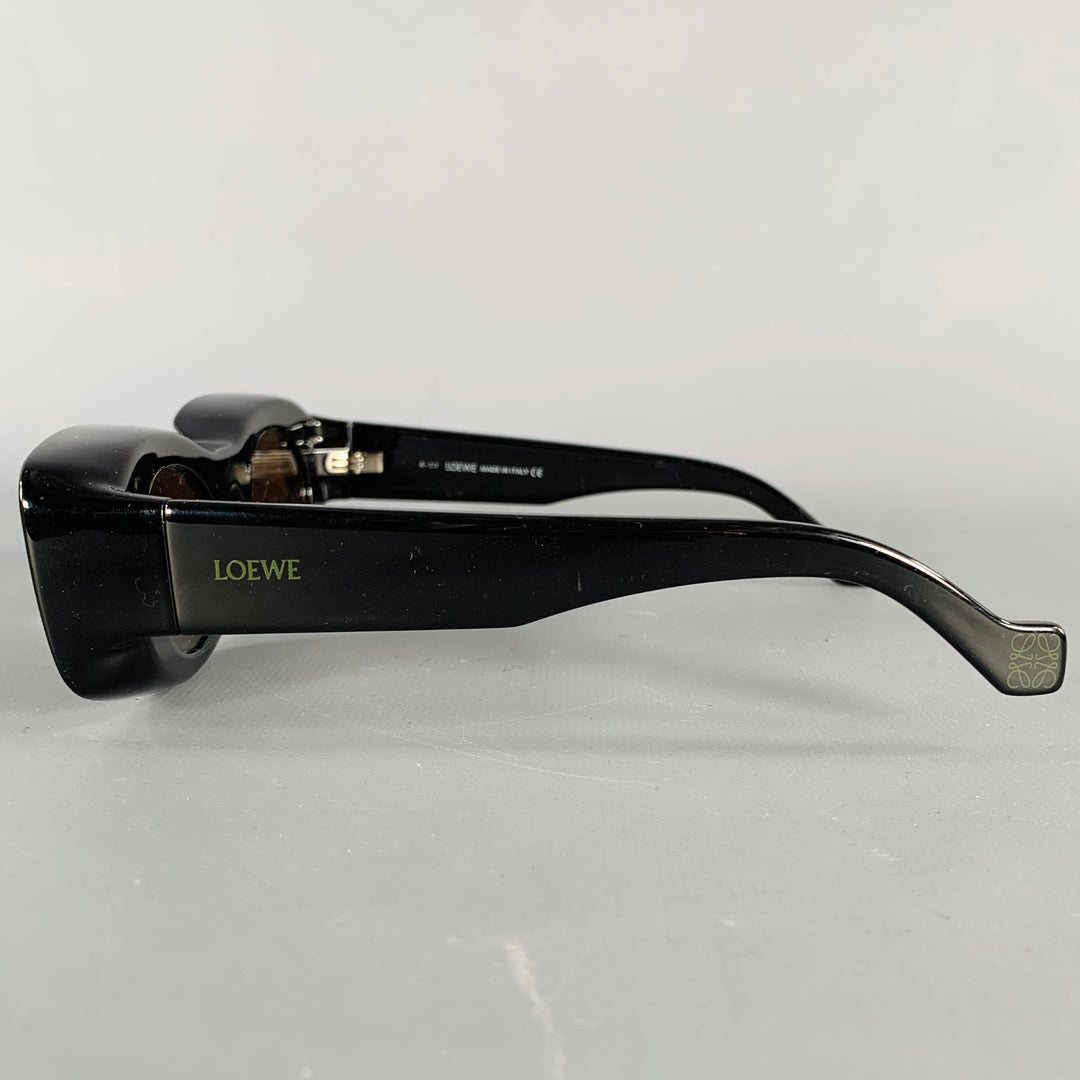 LOEWE x PAULA'S IBIZA Black Dark Green Color Block Acetate Sunglasses