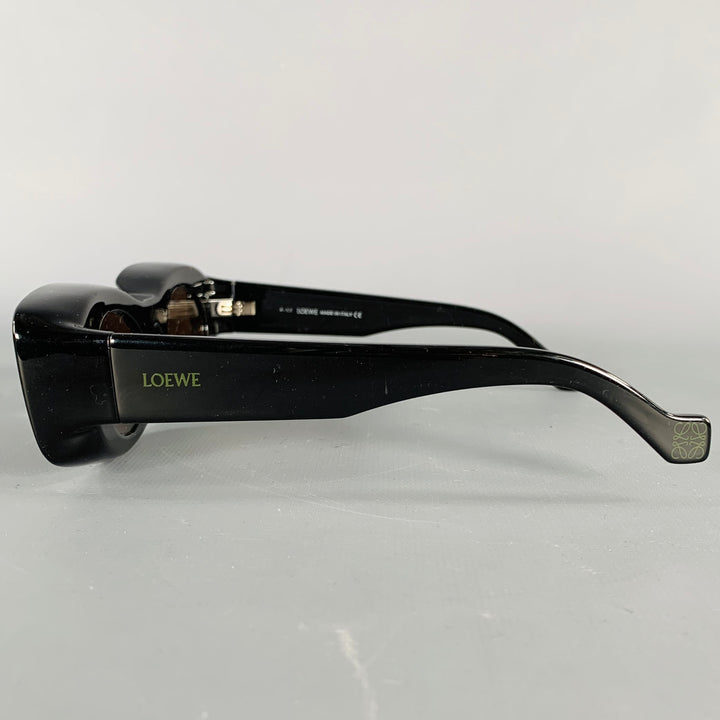 LOEWE x PAULA'S IBIZA Black Dark Green Color Block Acetate Sunglasses