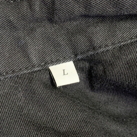 LES DEUX Size L Black Cotton Snaps Two Pockets Long Sleeve Shirt