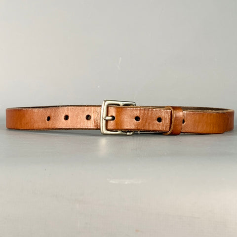 POLO by RALPH LAUREN Size 32 Brown Silver Leather Belt