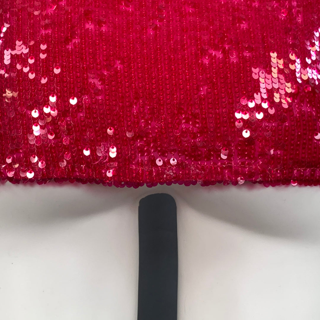 DRIES VAN NOTEN Size M Fuchsia Pink Sequined Viscose Hidden Buttons Long Sleeve Shirt