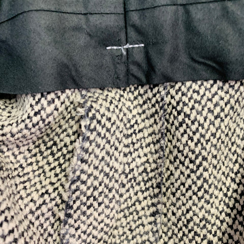 RALPH LAUREN Size 38 Regular Black Beige Tweed Wool Notch Lapel Suit