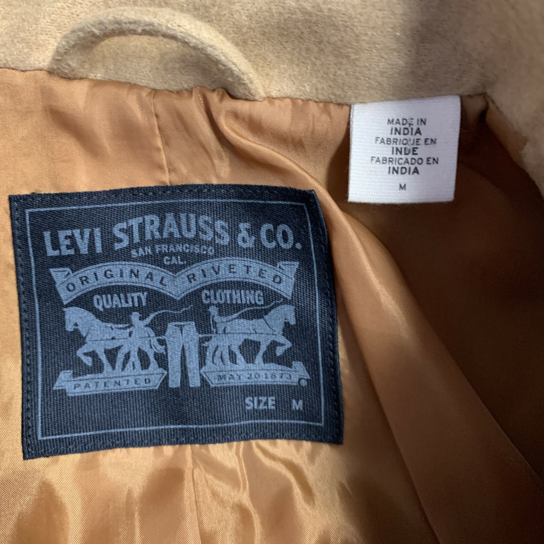 LEVI STRAUSS Size M Tan Wool Button Up Chore Coat