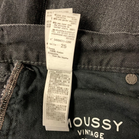MOUSSY VINTAGE Size 25 Black Cotton Straight leg Jeans