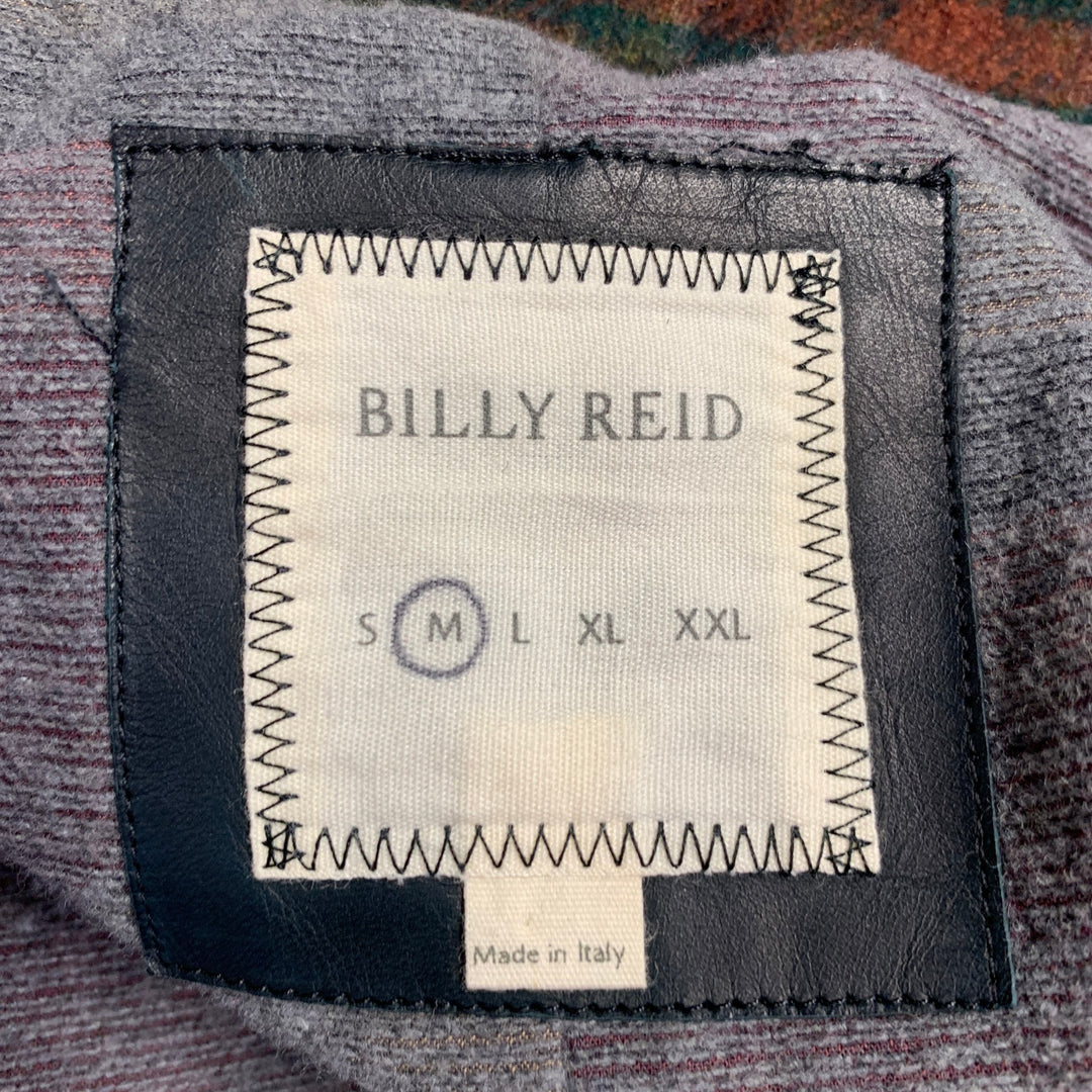 BILLY REID Size M Green Rust Checkered Single Breasted Coat