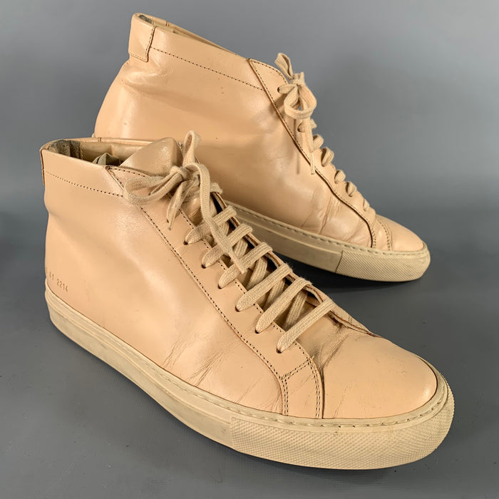COMMON PROJECTS Baskets montantes en cuir pêche Taille 8