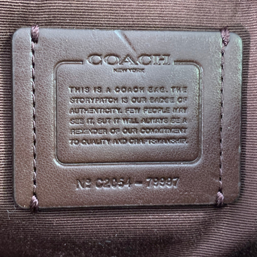 COACH Prairie Satchel Orange Gold Pebble Grain Leather Handbag