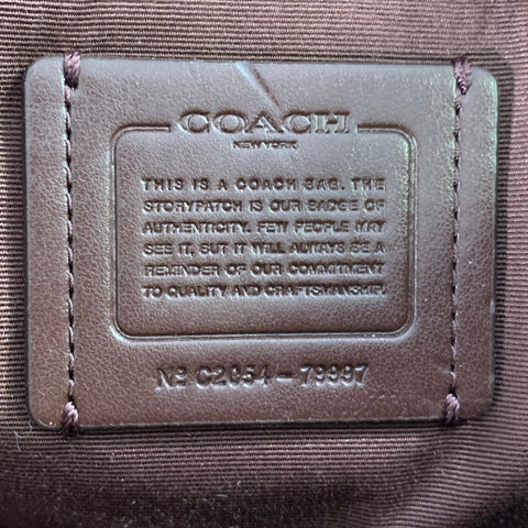 COACH Prairie Satchel Orange Gold Pebble Grain Leather Handbag