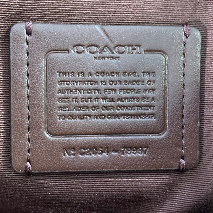 COACH Prairie Satchel Orange Gold Pebble Grain Leather Handbag