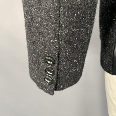 JUNYA WATANABE 2010 Size L Grey Black Wool Peak Lapel Sport Coat
