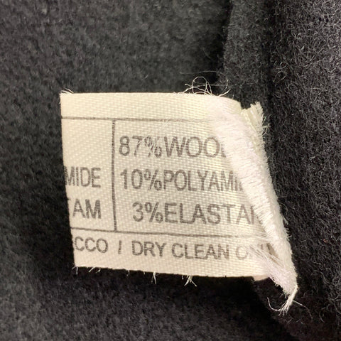 AVANT TOI Size 18 Black Wool Blend Snaps Jacket