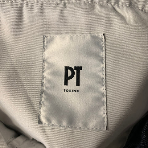 PT TORINO Size 34 Navy Heather Straight leg Chino Pants