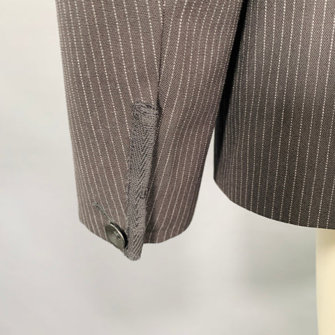 RAG & BONE Size 40 Black Grey Pinstripe Wool Single Breasted Sport Coat