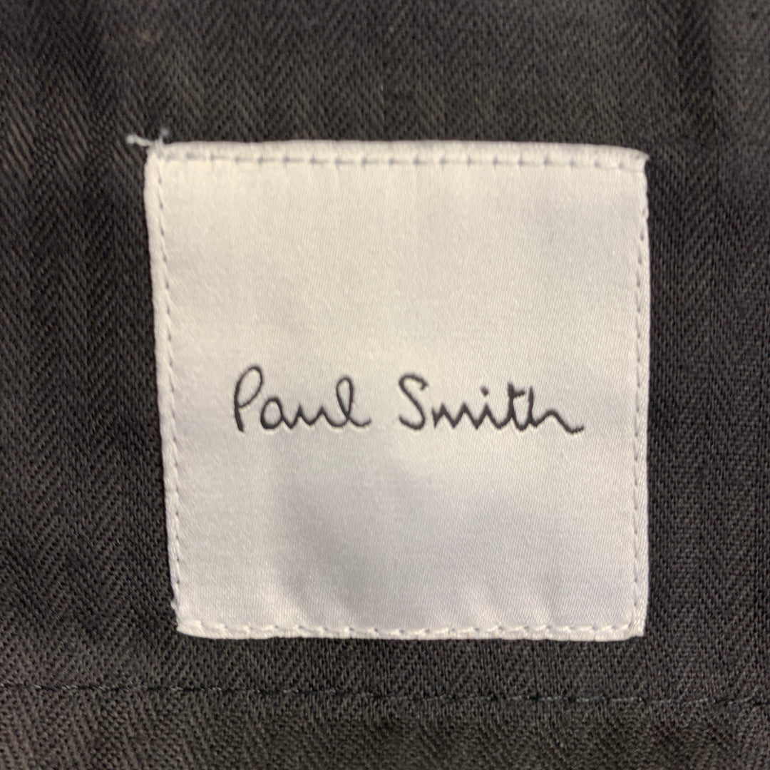 PAUL SMITH Size 38 Regular Green Wool Mohair Notch Lapel Suit