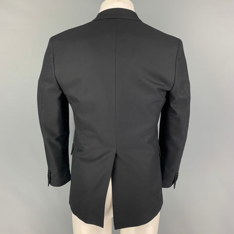 THEORY Size 38 Short Black Wool Notch Lapel Sport Coat