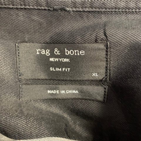 RAG & BONE Size L Indigo Cotton Button Up Long Sleeve Shirt