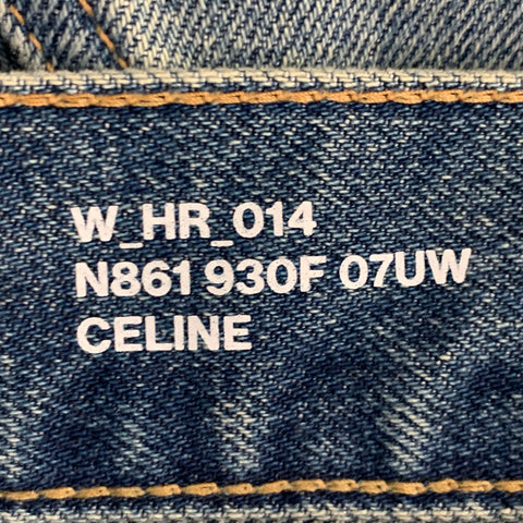CELINE Size 29 Blue Denim Zip Fly Jeans