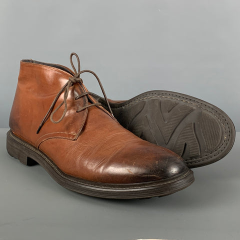 TO BOOT NY Size 13 Brown Brown Leather Lace Up Boots