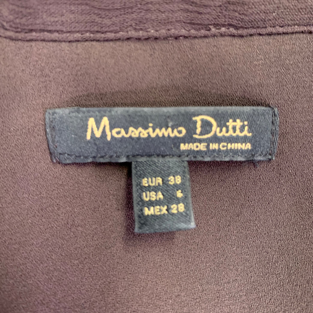 MASSIMO DUTTI Size S Brown Viscose See Through Long Sleeve Dress Sui Generis Designer Consignment MASSIMO DUTTI Size S Brown Viscose See Through Long Sleeve Dress Sui Generis Designer Consignment