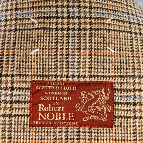 MAISON MARTIN MARGIELA Size L Camel Wool Houndstooth Long Sleeve Mini Dress