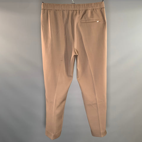 LANVIN Size 36 Tan Wool Zip Fly Casual Pants