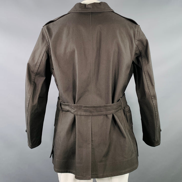 RRL by RALPH LAUREN Size L Sanders Brown Cotton Twill Belted Jacket