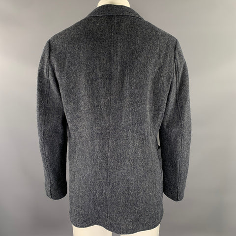 WALLACE & BARNES Chest Size 40 Grey Textured Wool Blend Notch Lapel Sport Coat